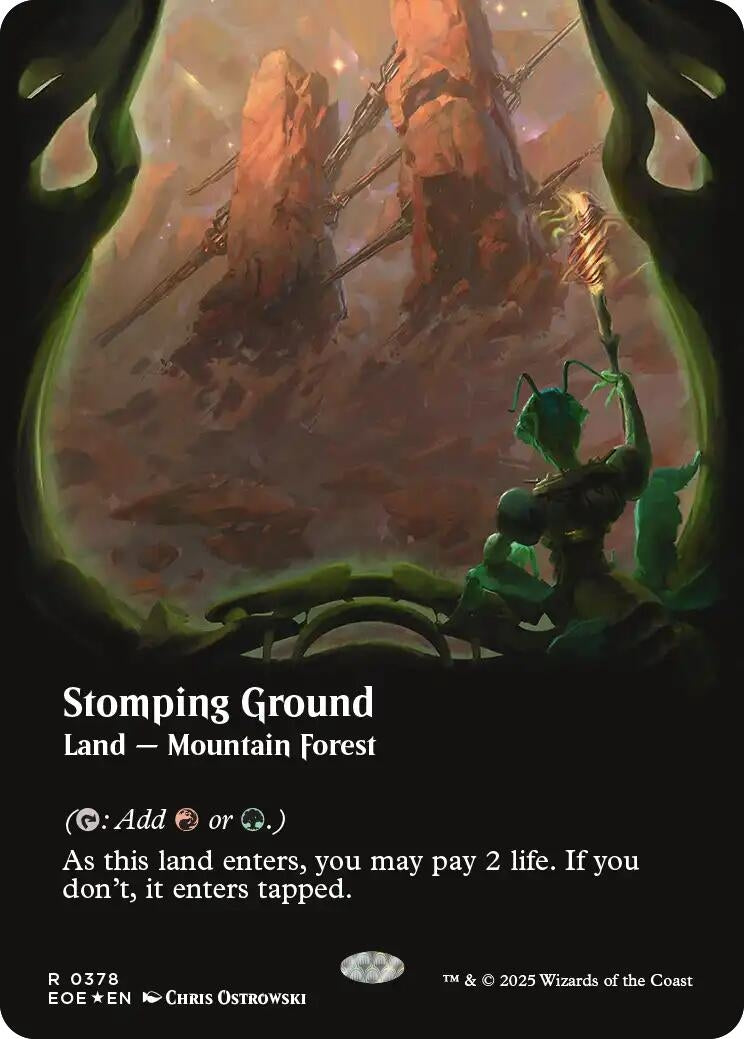 Stomping Ground (Borderless) (Galaxy Foil) (378) (Edge of Eternities)