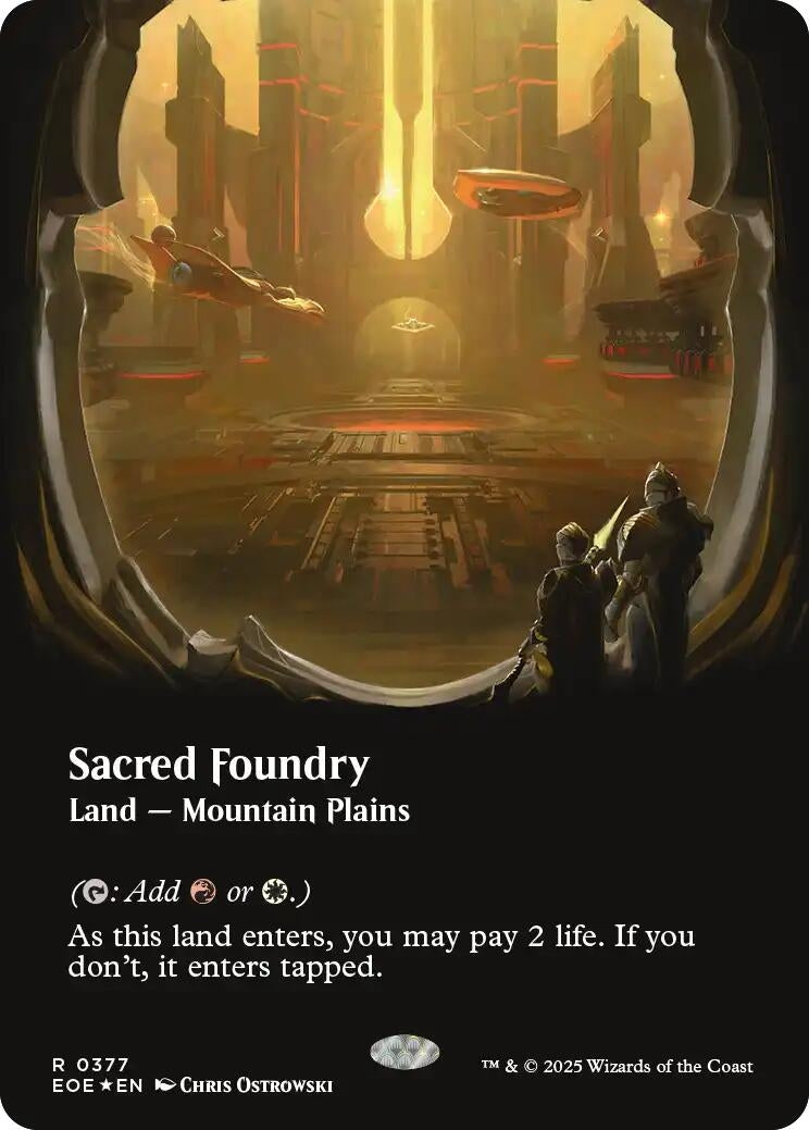 Sacred Foundry (Borderless) (Galaxy Foil) (377) (Edge of Eternities)
