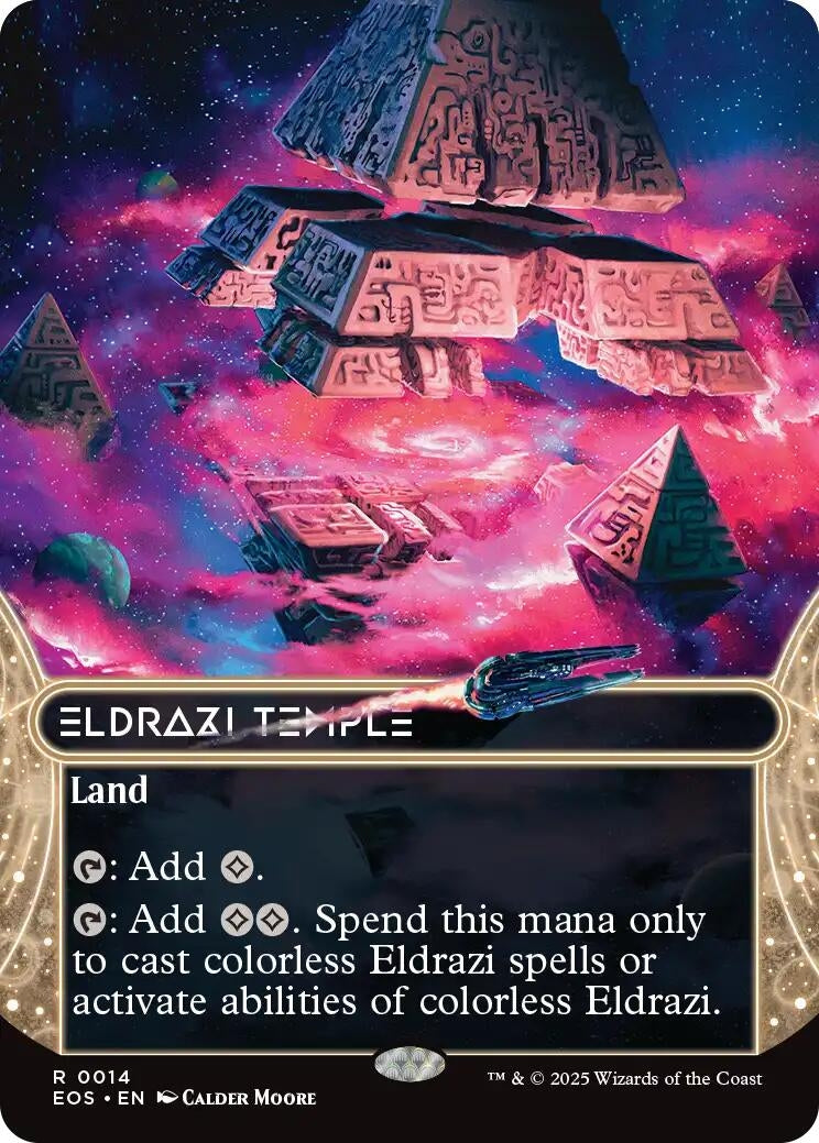 Eldrazi Temple (0014) (Borderless) (14) (Edge of Eternities: Stellar Sights)