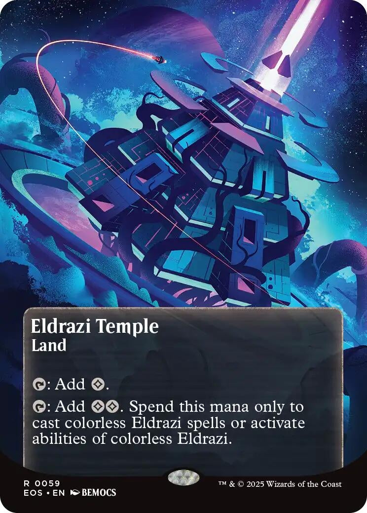 Eldrazi Temple (0059) (Borderless) (59) (Edge of Eternities: Stellar Sights)