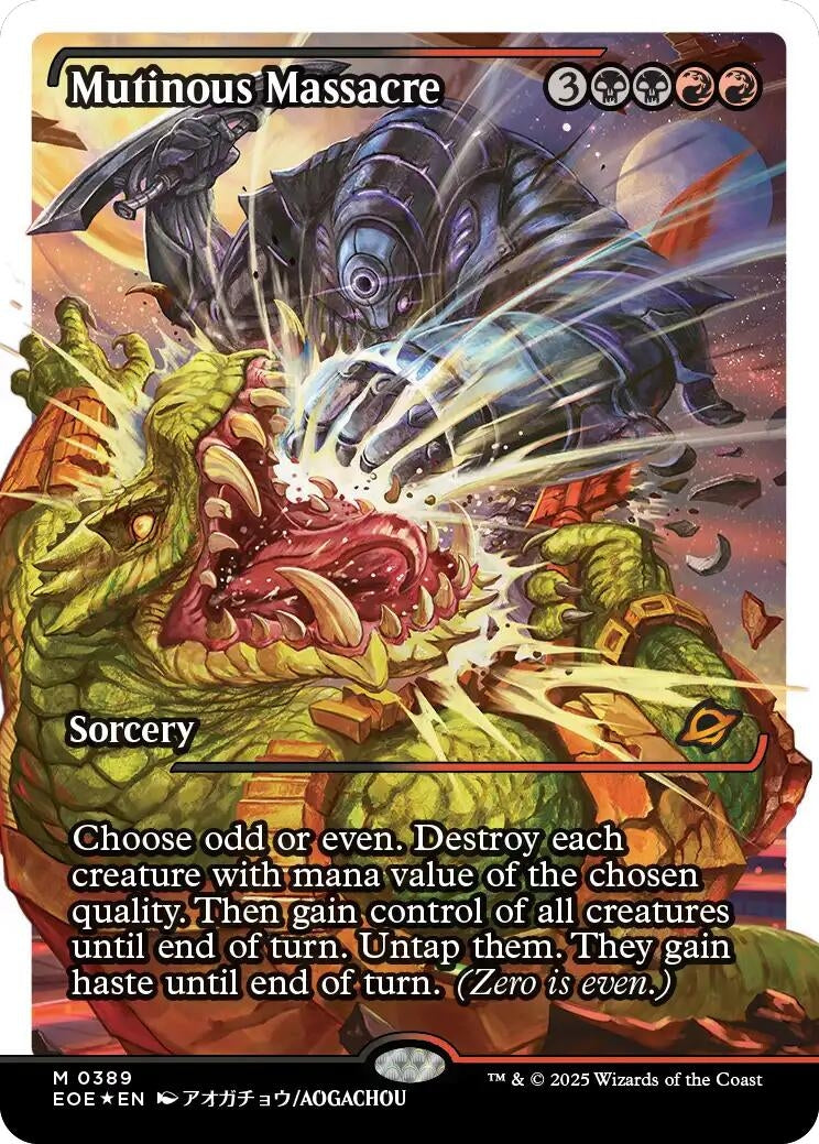 Mutinous Massacre (Showcase) (Fracture Foil) (389) (Edge of Eternities)