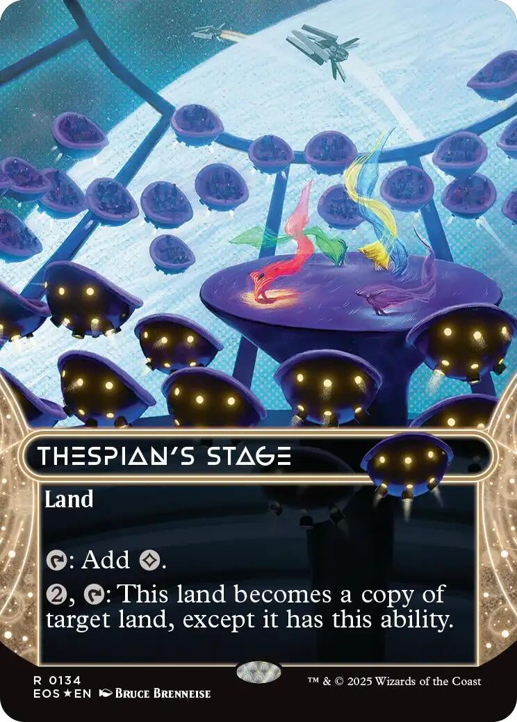 Thespian's Stage (0134) (Borderless) (Galaxy Foil) (134) (Edge of Eternities: Stellar Sights)