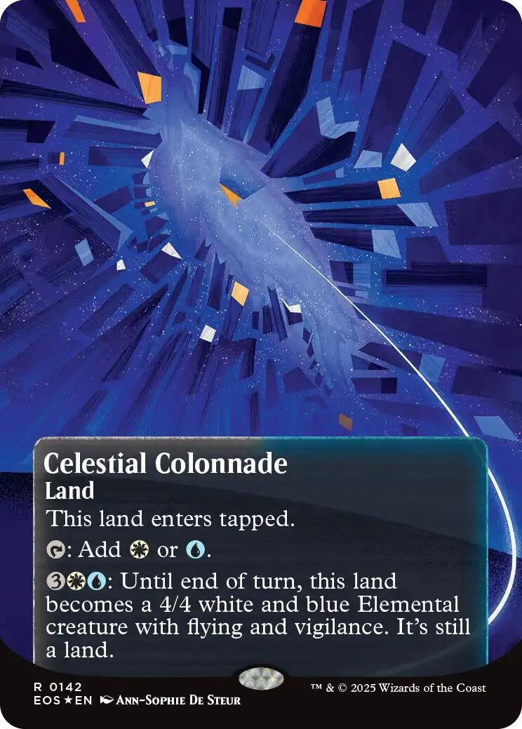 Celestial Colonnade (0142) (Borderless) (Galaxy Foil) (142) (Edge of Eternities: Stellar Sights)