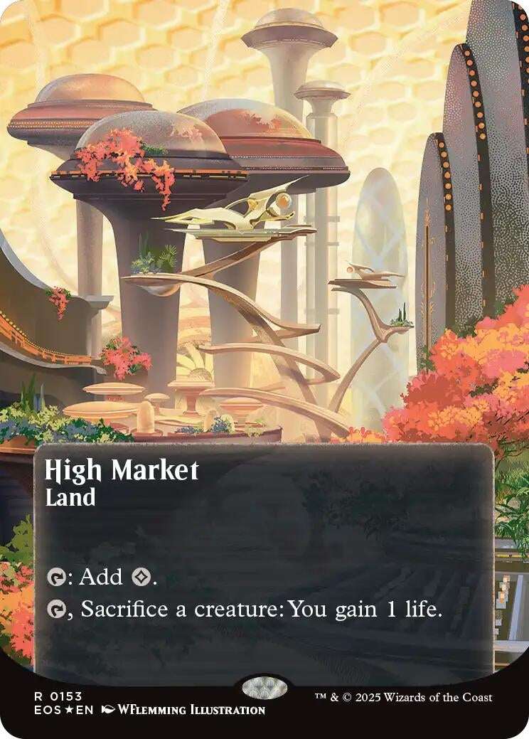 High Market (0153) (Borderless) (Galaxy Foil) (153) (Edge of Eternities: Stellar Sights)
