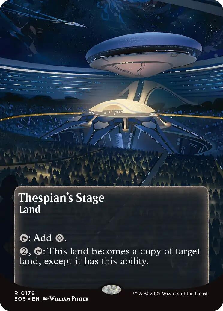 Thespian's Stage (0179) (Borderless) (Galaxy Foil) (179) (Edge of Eternities: Stellar Sights)