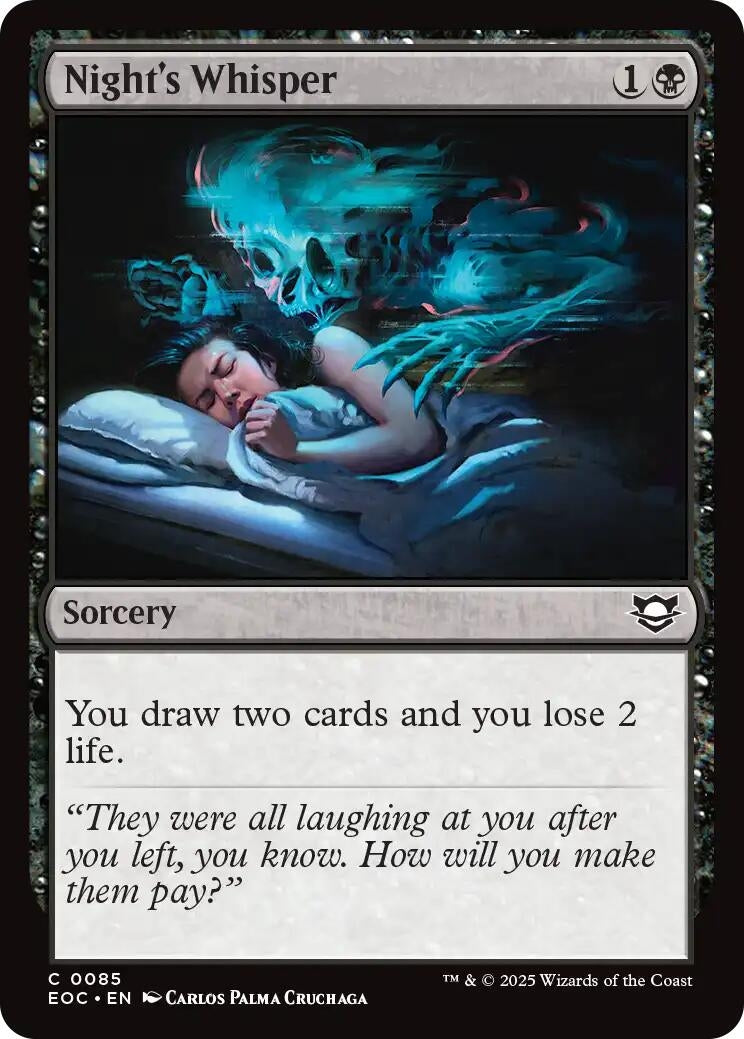 Night's Whisper (85) (Commander: Edge of Eternities)