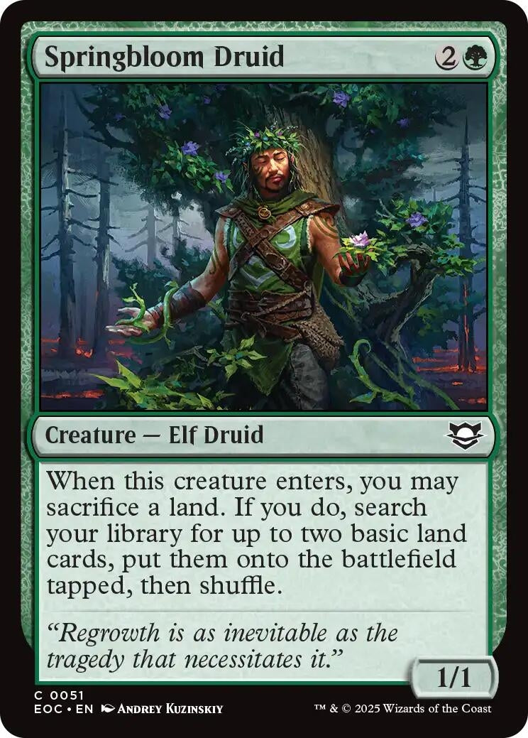 Springbloom Druid (51) (Commander: Edge of Eternities)