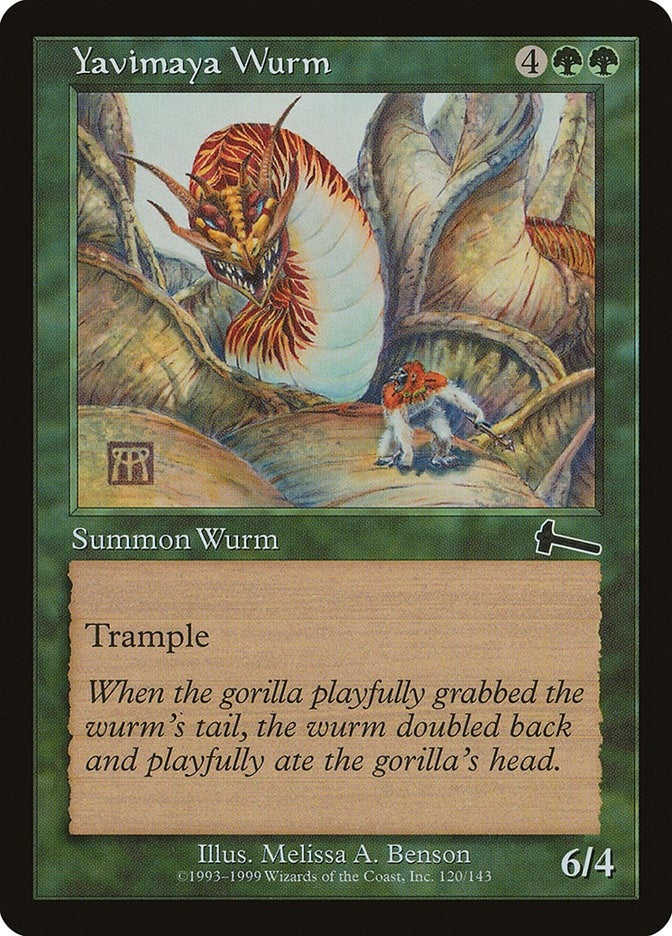 Yavimaya Wurm (120) (Urza's Legacy)