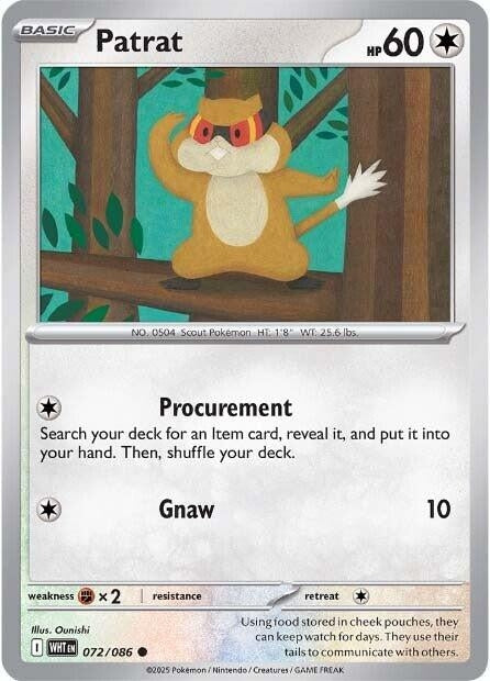 Image for Patrat (072/086) (SV: White Flare) - Pokemon
