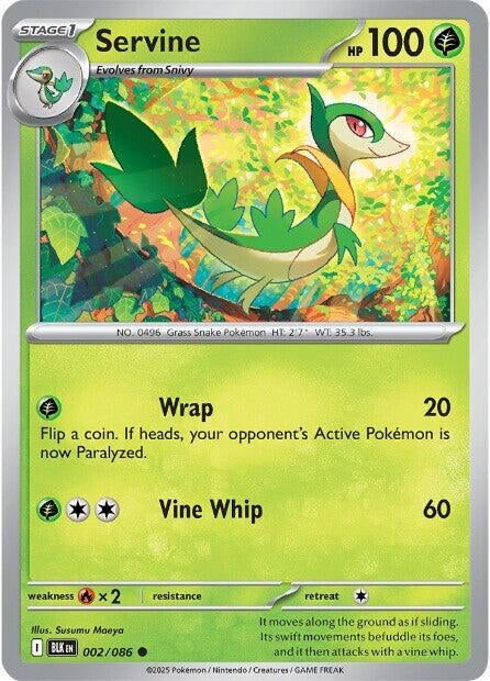 Image for Servine (002/086) (SV: Black Bolt) - Pokemon