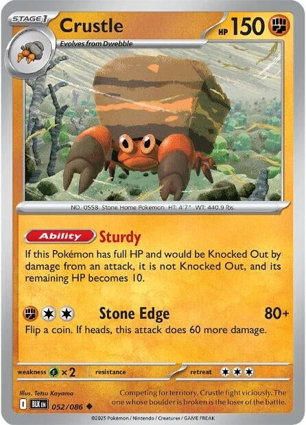 Image for Crustle (052/086) (SV: Black Bolt) - Pokemon
