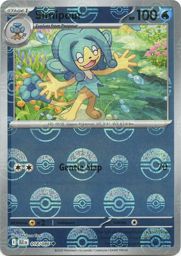 Image for Simipour (Poke Ball Pattern) (018/086) (SV: Black Bolt) - Pokemon