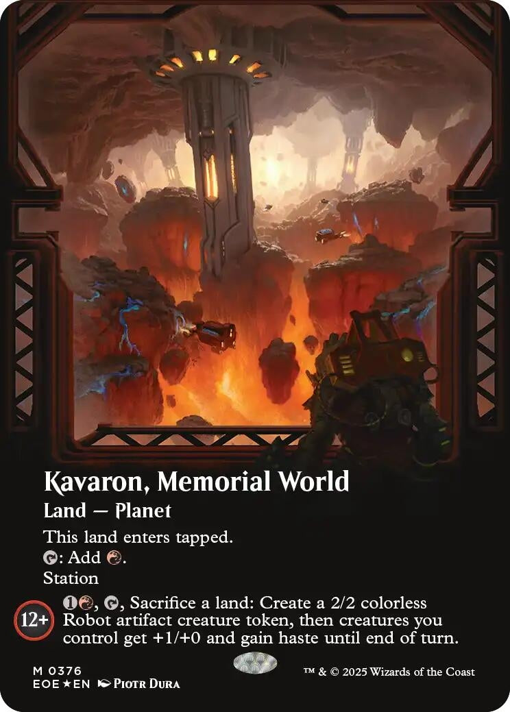 Kavaron, Memorial World (Borderless) (Galaxy Foil) (376) (Edge of Eternities)