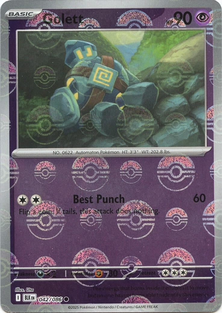 Image for Golett (Poke Ball Pattern) (042/086) (SV: Black Bolt) - Pokemon