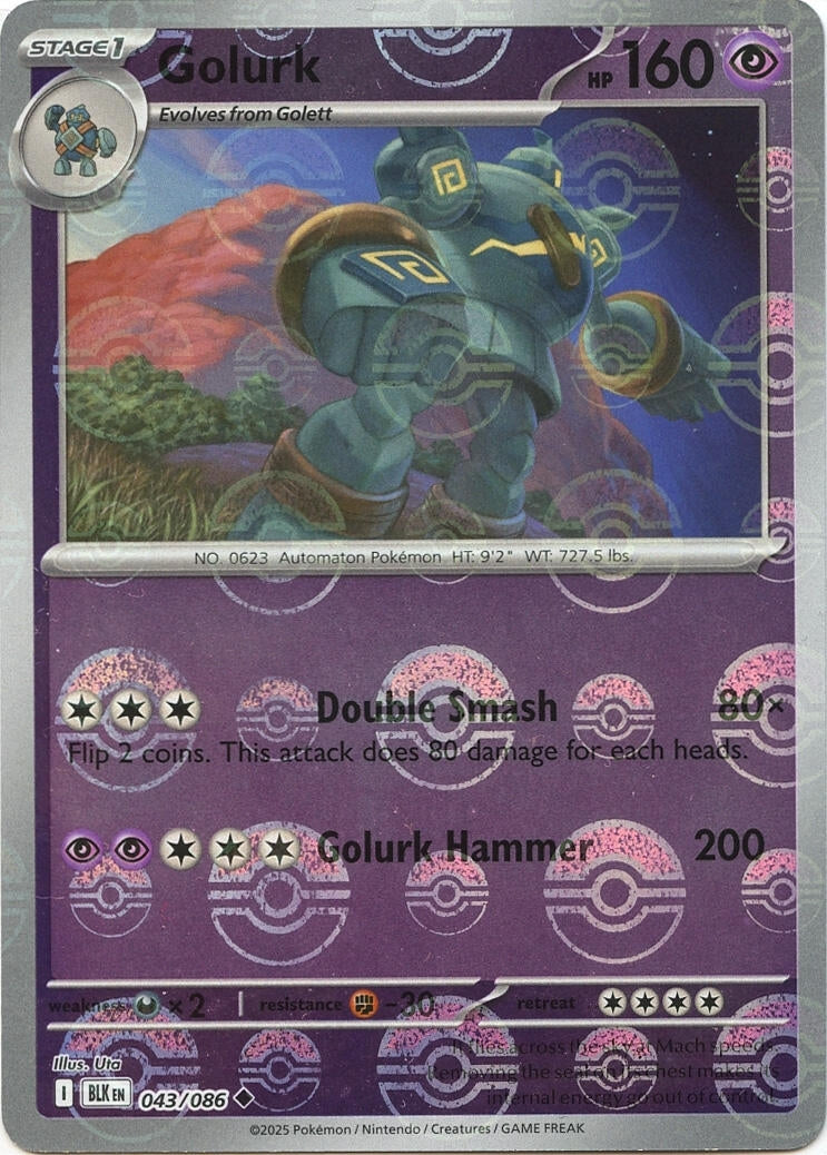 Image for Golurk (Poke Ball Pattern) (043/086) (SV: Black Bolt) - Pokemon