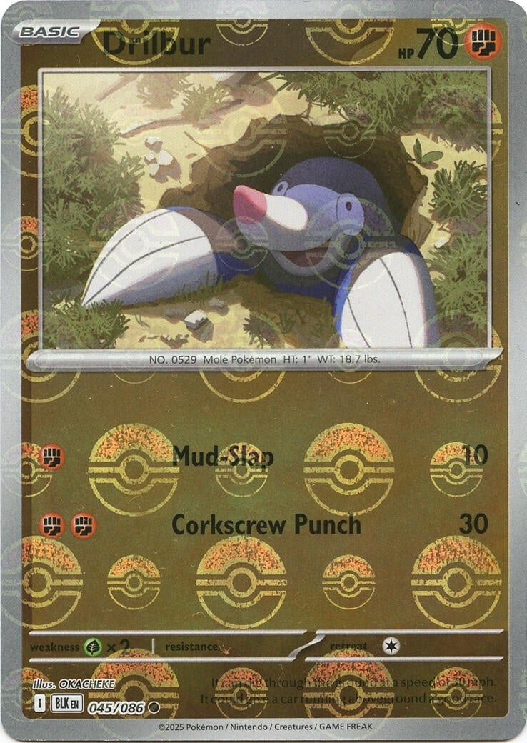 Image for Drilbur (Poke Ball Pattern) (045/086) (SV: Black Bolt) - Pokemon
