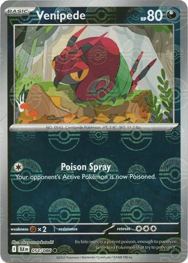 Venipede (Poke Ball Pattern) (054/086) (SV: Black Bolt)