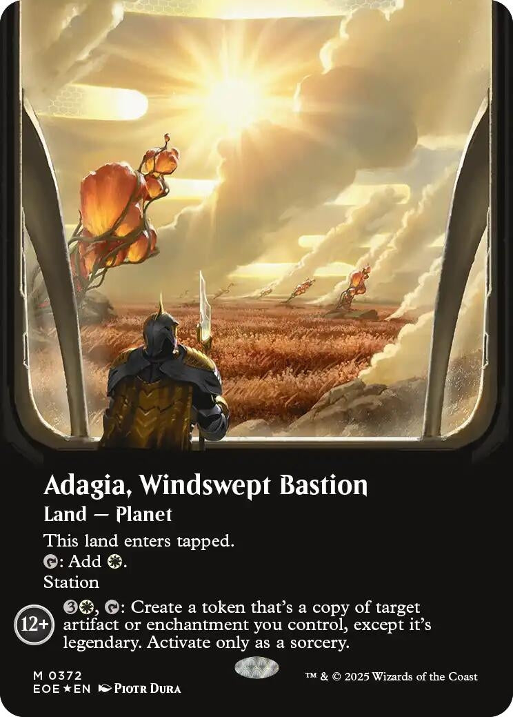 Adagia, Windswept Bastion (Borderless) (Galaxy Foil) (372) (Edge of Eternities)