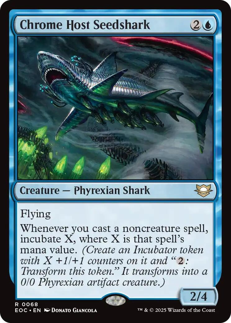 Chrome Host Seedshark (68) (Commander: Edge of Eternities)