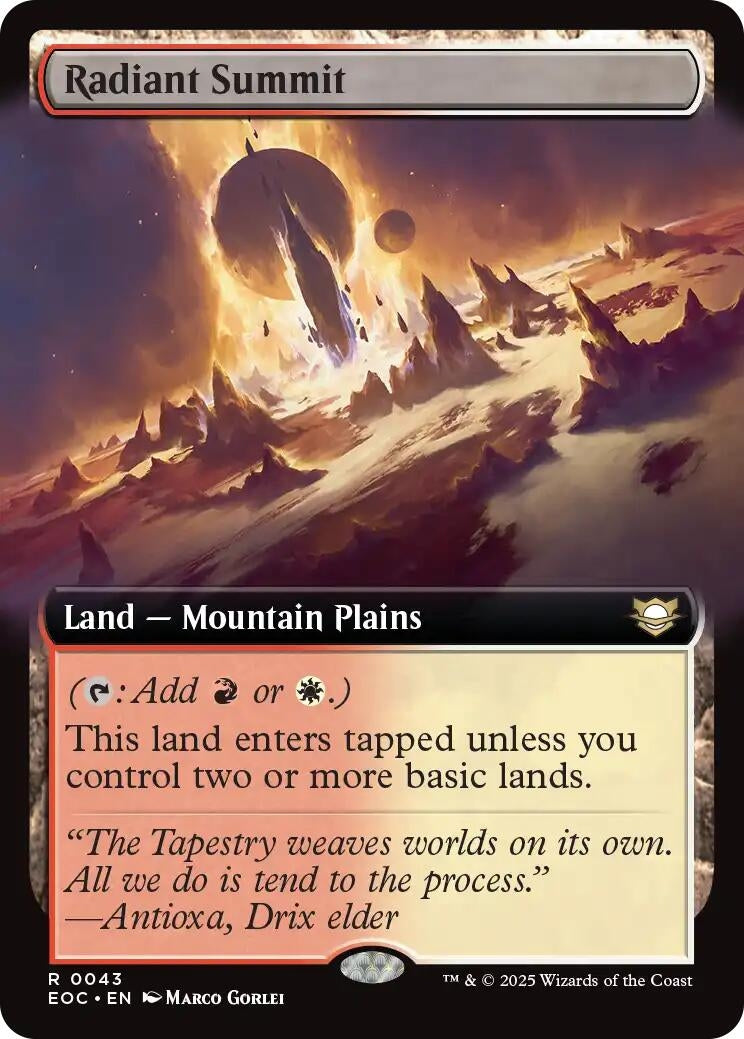 Radiant Summit (Extended Art) (43) (Commander: Edge of Eternities)