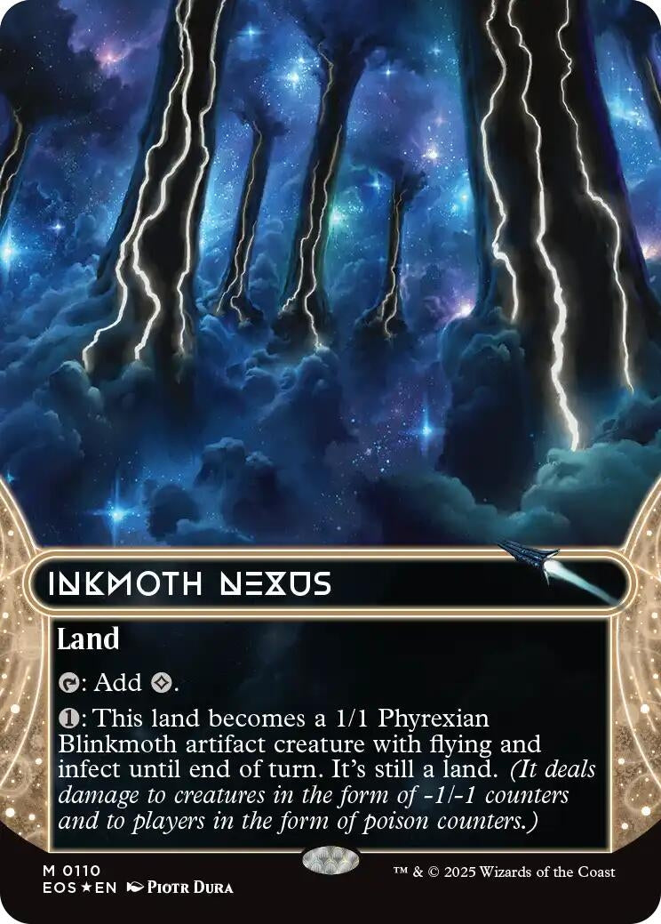 Inkmoth Nexus (0110) (Borderless) (Galaxy Foil) (110) (Edge of Eternities: Stellar Sights)
