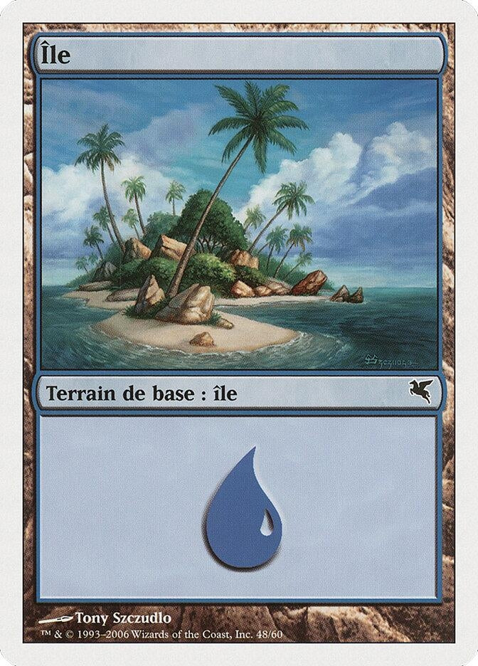 Island (French) - "Ile" (H48) (H48) (Magic Encyclopedia 2005 (Salvat/Hachette))