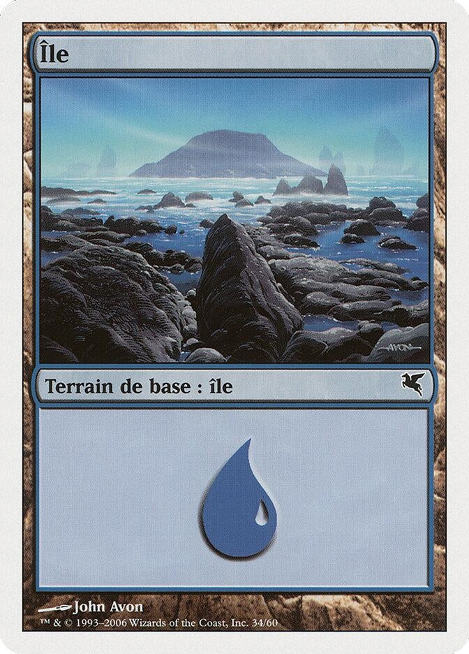 Island (French) - "Ile" (H34) (H34) (Magic Encyclopedia 2005 (Salvat/Hachette))