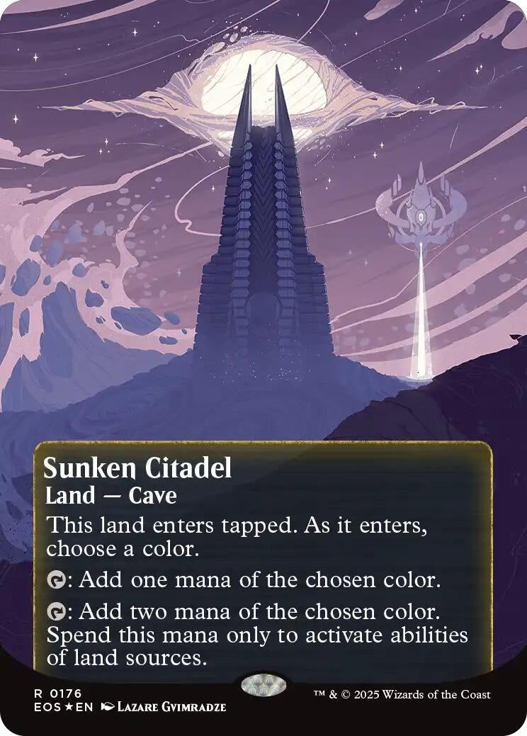 Sunken Citadel (0176) (Borderless) (Galaxy Foil) (176) (Edge of Eternities: Stellar Sights)