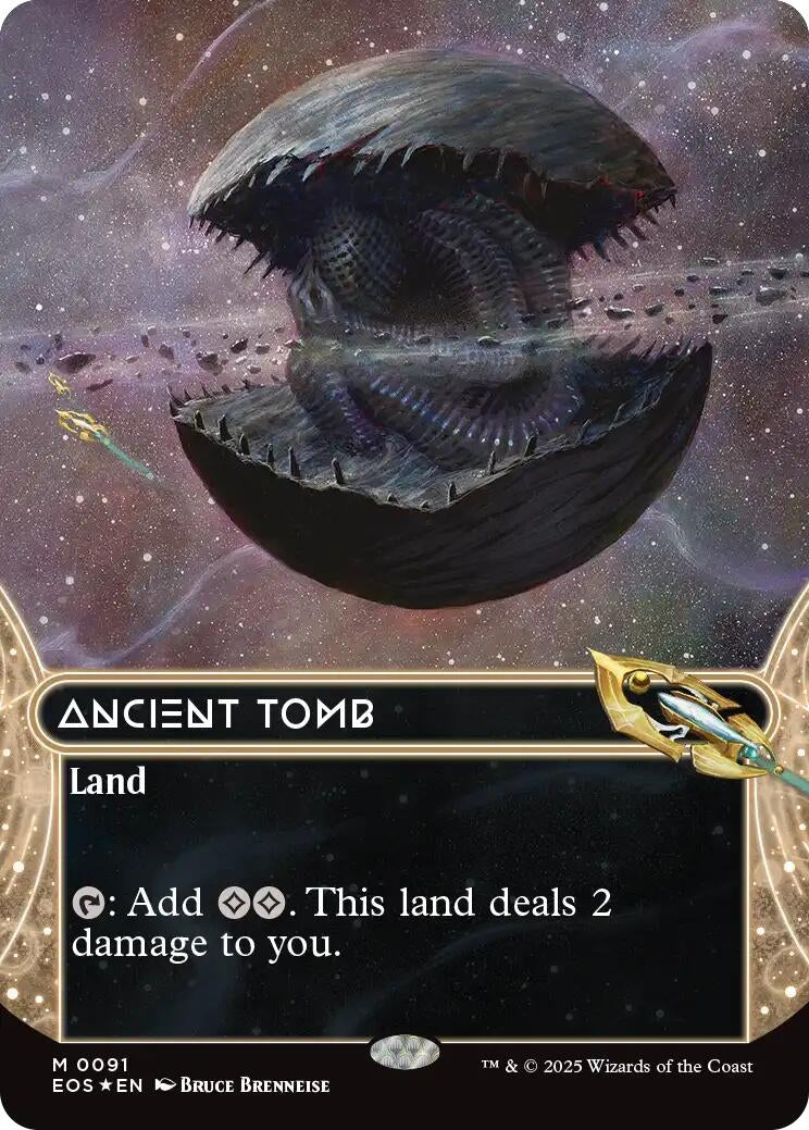 Ancient Tomb (0091) (Borderless) (Galaxy Foil) (91) (Edge of Eternities: Stellar Sights)