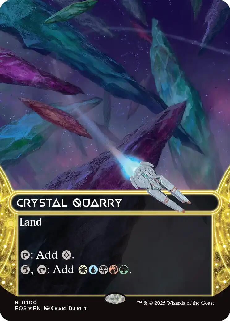 Crystal Quarry (0100) (Borderless) (Galaxy Foil) (100) (Edge of Eternities: Stellar Sights)