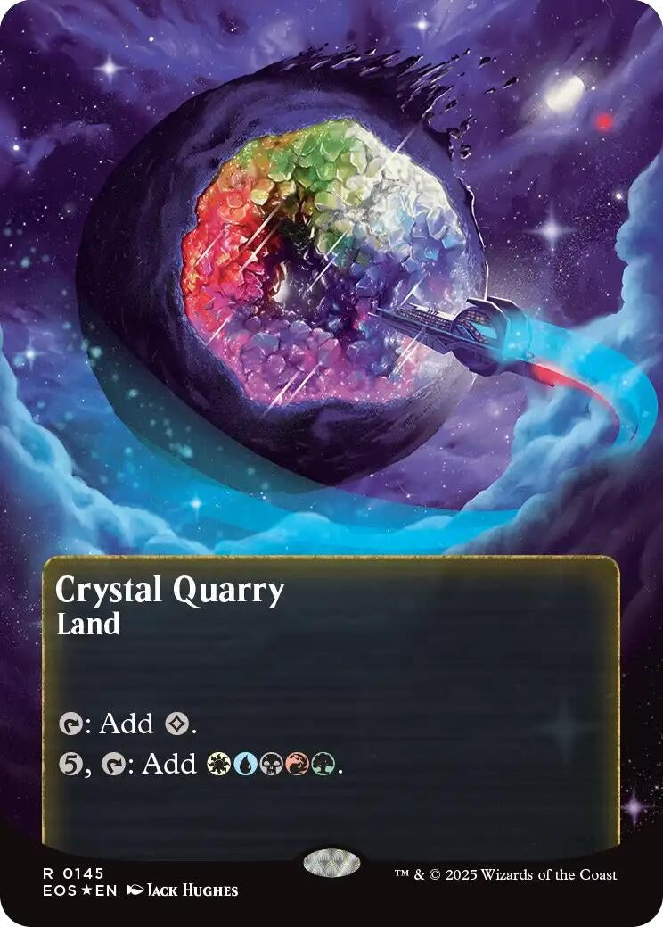 Crystal Quarry (0145) (Borderless) (Galaxy Foil) (145) (Edge of Eternities: Stellar Sights)