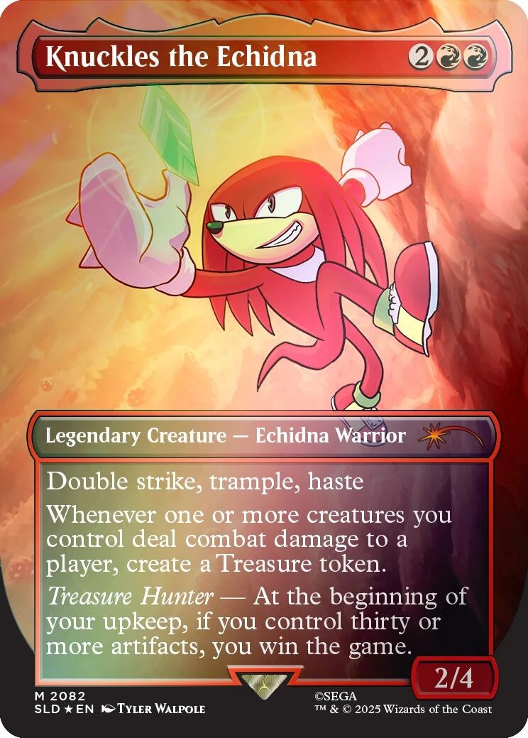 Knuckles the Echidna (Rainbow Foil) (2082) (Secret Lair Drop Series)