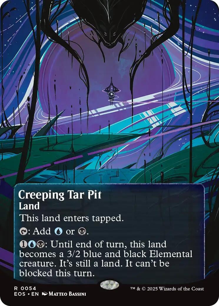 Creeping Tar Pit (0054) (Borderless) (54) (Edge of Eternities: Stellar Sights)