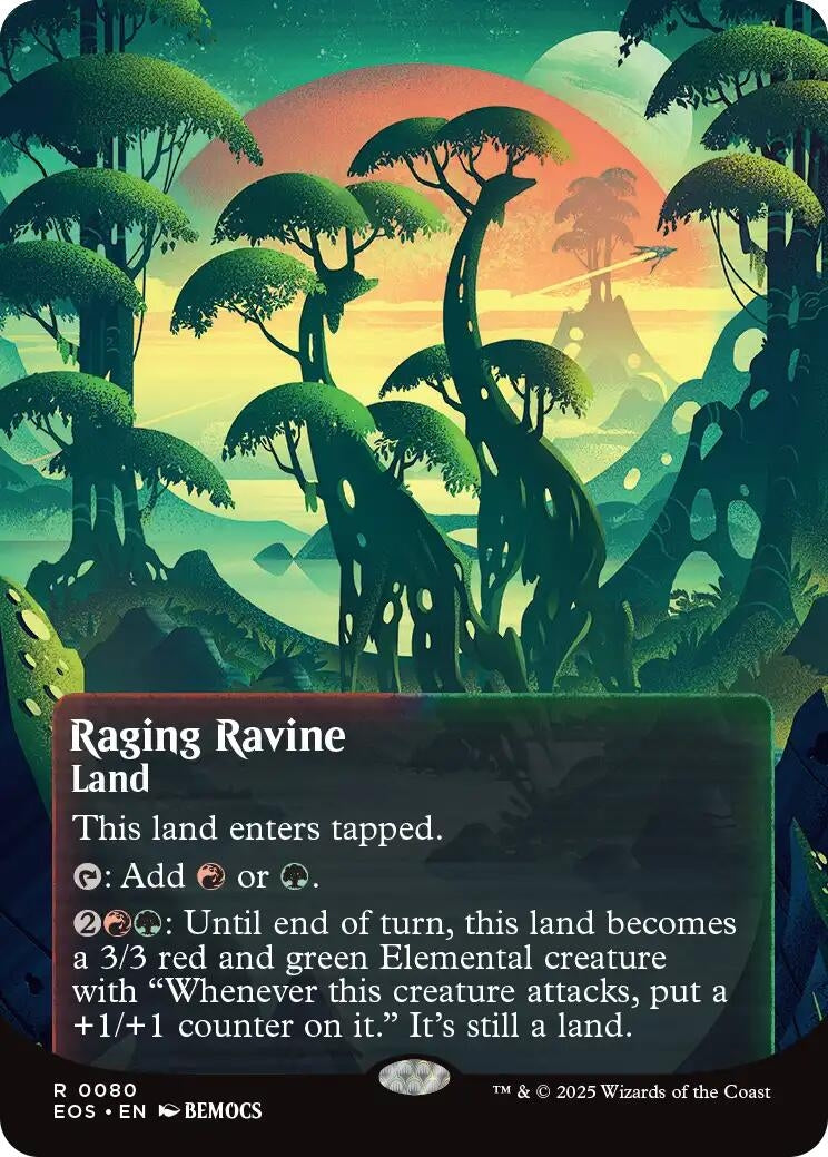 Raging Ravine (0080) (Borderless) (80) (Edge of Eternities: Stellar Sights)