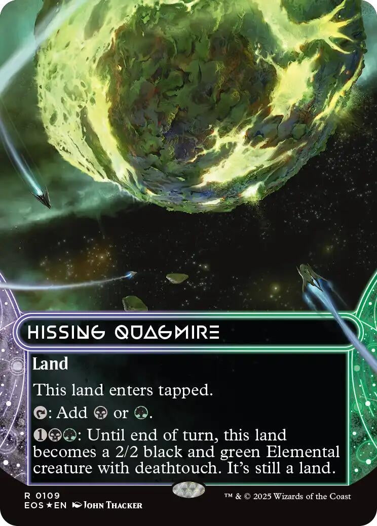 Hissing Quagmire (0109) (Borderless) (Galaxy Foil) (109) (Edge of Eternities: Stellar Sights)