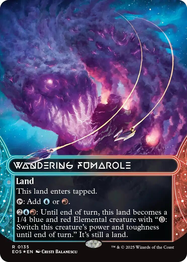 Wandering Fumarole (0135) (Borderless) (Galaxy Foil) (135) (Edge of Eternities: Stellar Sights)