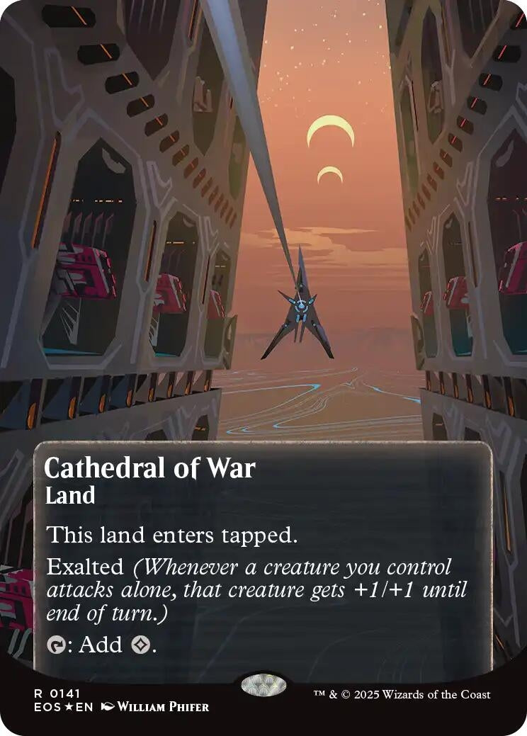 Cathedral of War (0141) (Borderless) (Galaxy Foil) (141) (Edge of Eternities: Stellar Sights)