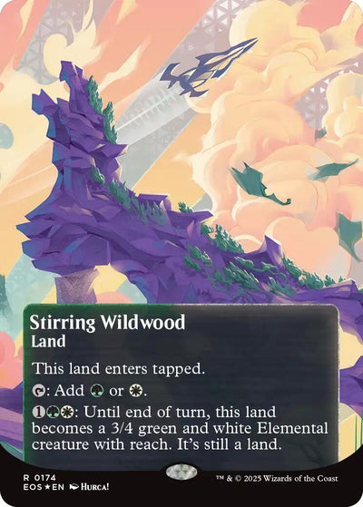 Stirring Wildwood (0174) (Borderless) (Galaxy Foil) (174) (Edge of Eternities: Stellar Sights)