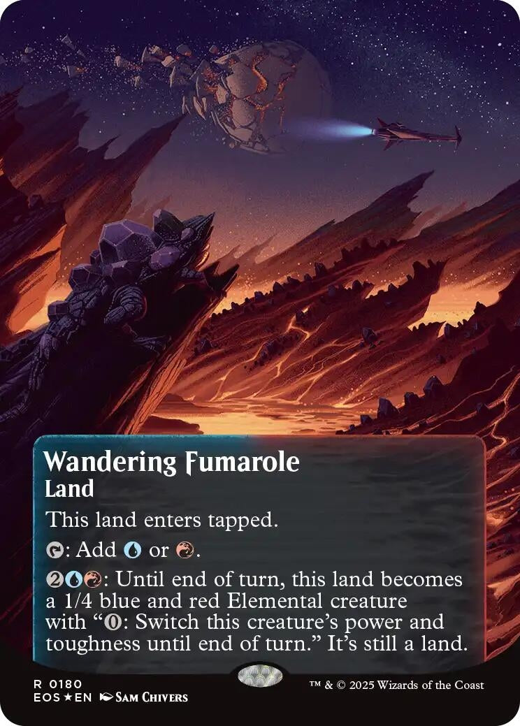 Wandering Fumarole (0180) (Borderless) (Galaxy Foil) (180) (Edge of Eternities: Stellar Sights)