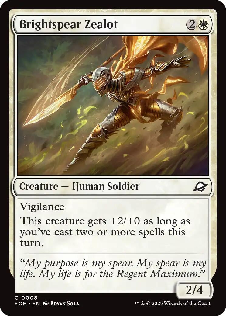 Brightspear Zealot (8) (Edge of Eternities)