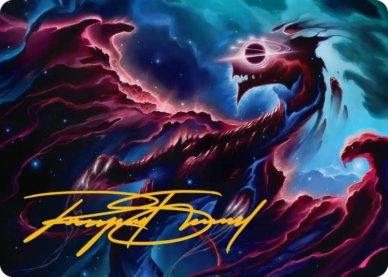Nova Hellkite Art Card (18/54) (Gold-Stamped Signature) (18) (Art Series: Edge of Eternities)