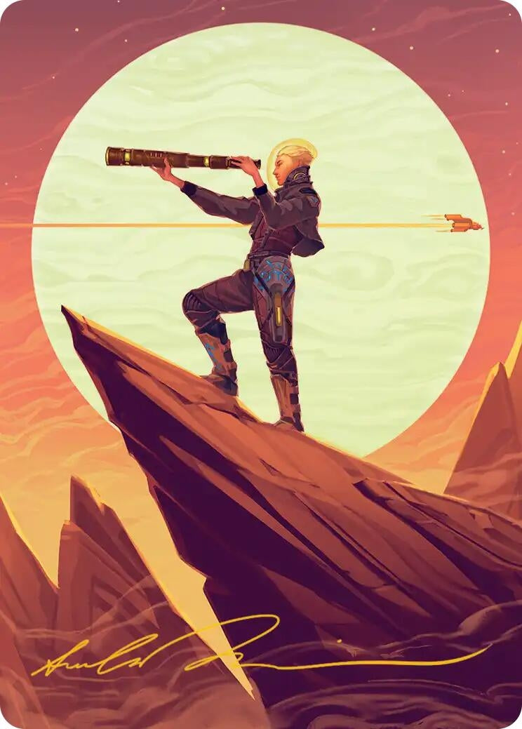 Sami, Wildcat Captain Art Card (Gold-Stamped Signature) (37) (Art Series: Edge of Eternities)