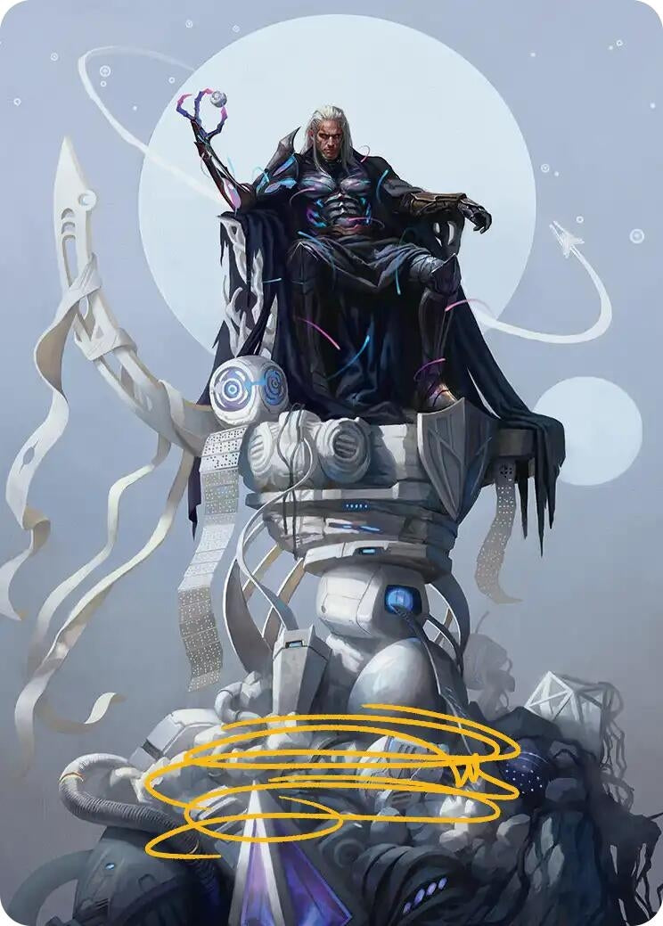 Tezzeret, Cruel Captain Art Card (35/54) (Gold-Stamped Signature) (35) (Art Series: Edge of Eternities)