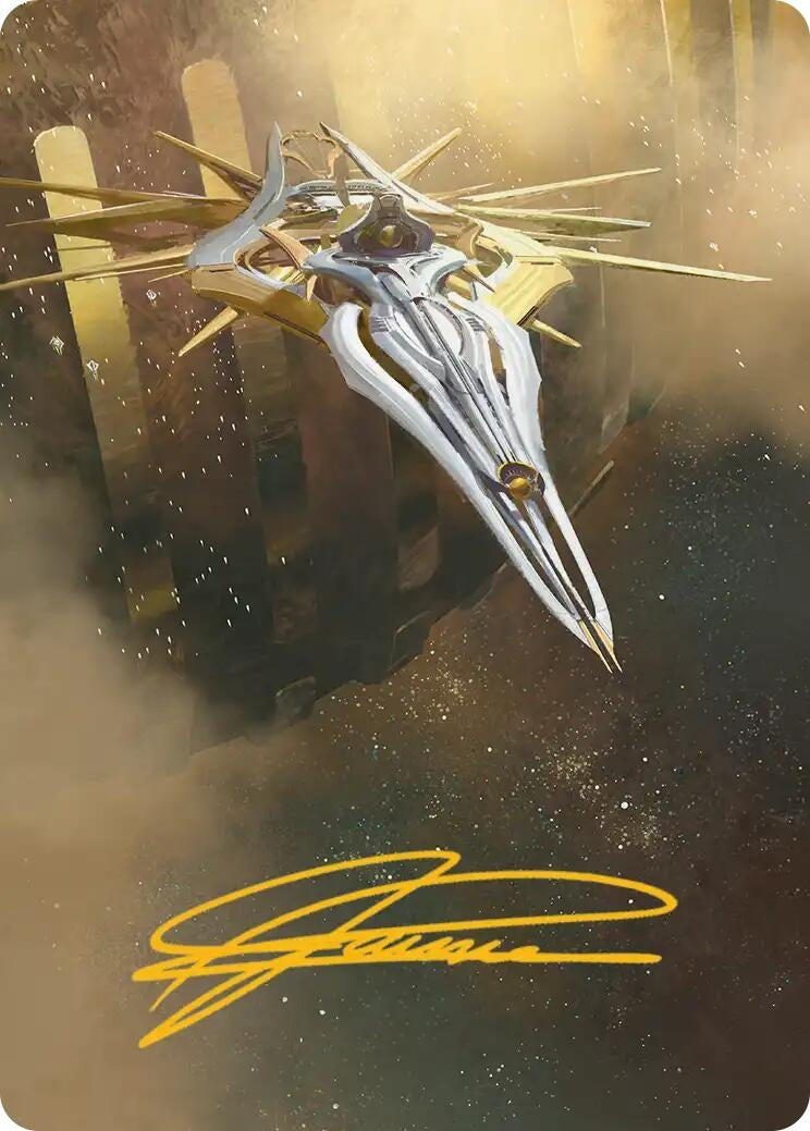 Dawnsire, Sunstar Dreadnought Art Card (Gold-Stamped Signature) (27) (Art Series: Edge of Eternities)
