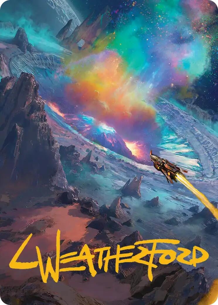 Meteor Crater Art Card (Gold-Stamped Signature) (45) (Art Series: Edge of Eternities)