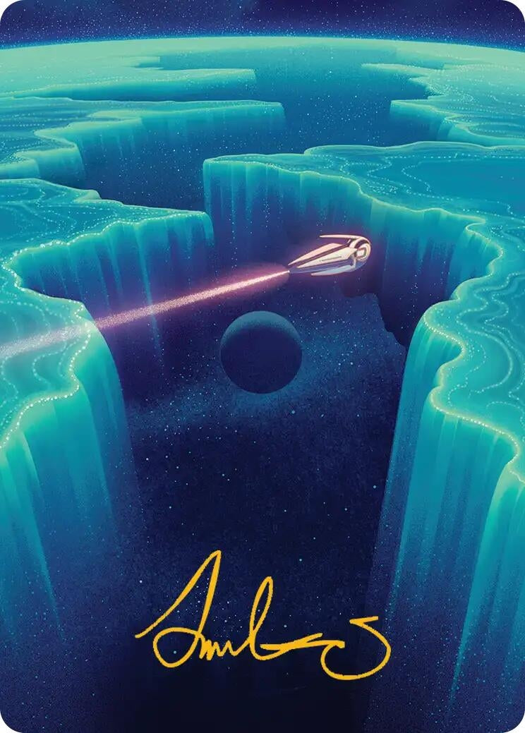 Cascading Cataracts Art Card (50/54) (Gold-Stamped Signature) (50) (Art Series: Edge of Eternities)