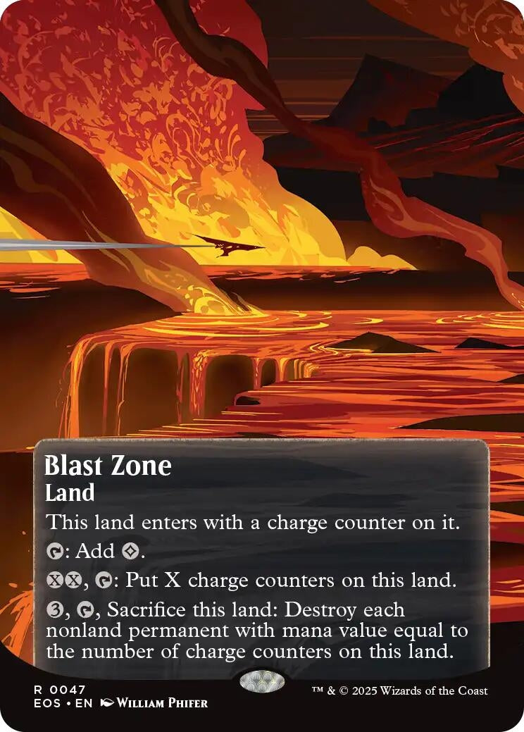 Blast Zone (0047) (Borderless) (47) (Edge of Eternities: Stellar Sights)