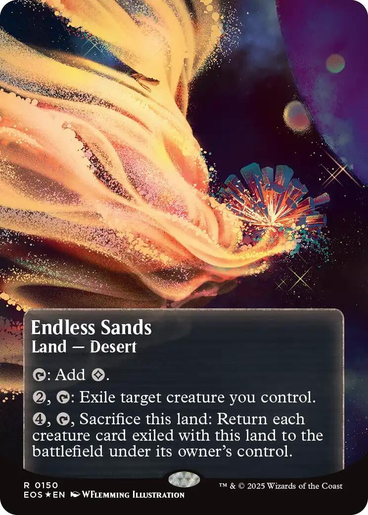 Endless Sands (0150) (Borderless) (Galaxy Foil) (150) (Edge of Eternities: Stellar Sights)