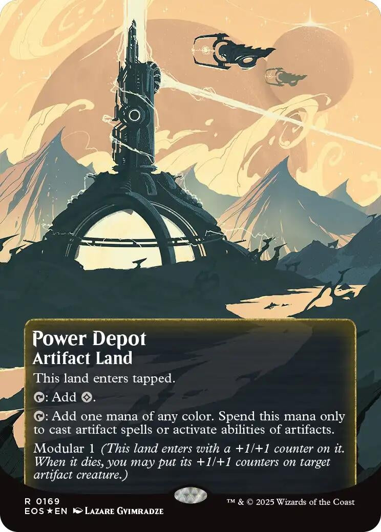 Power Depot (0169) (Borderless) (Galaxy Foil) (169) (Edge of Eternities: Stellar Sights)