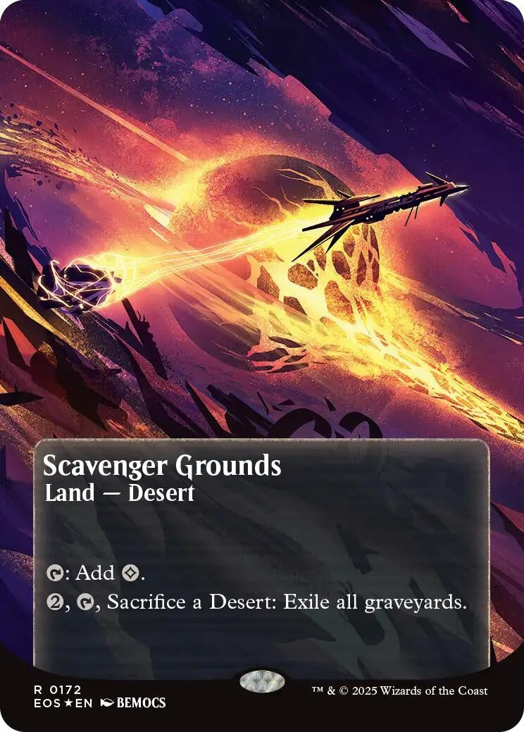 Scavenger Grounds (0172) (Borderless) (Galaxy Foil) (172) (Edge of Eternities: Stellar Sights)